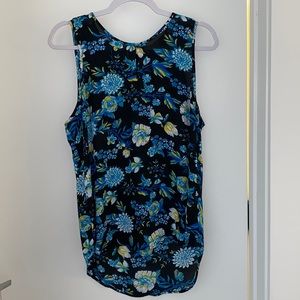 Blue/Yellow/Black Tank Top Blouse